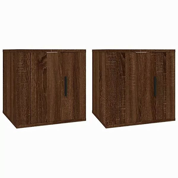 furnicato TV-Schrank TV-Wandschränke 2 Stk. Braun Eichen-Optik 40x34,5x40 c günstig online kaufen