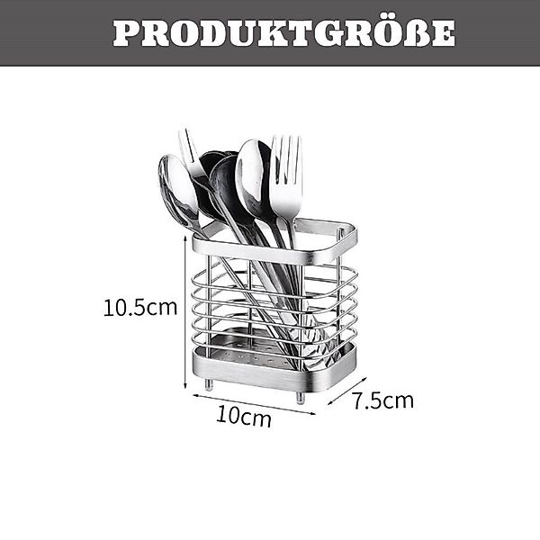 PRIISF Besteckhalter Utensilienbehälter Edelstahl Utensilienhalter Küchenut günstig online kaufen