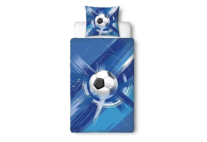 MTOnlinehandel Bettwäsche Fußball in 135x200 + 80x80 cm • Geschenkidee für günstig online kaufen