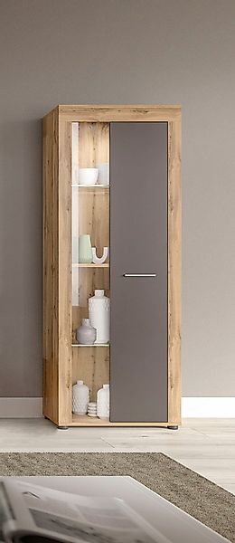 Home affaire Vitrine AOSTA, TOPSELLER!, Höhe 159 cm, 1 Tür (li/re), 2 Glasb günstig online kaufen