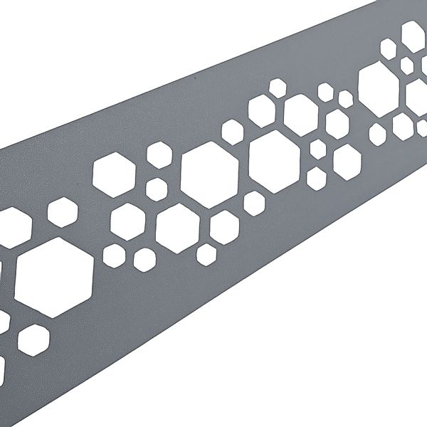 zaunzu Sichtschutz PREMIUM Dekor Hexagon Einzelstreifen Fenstergrau 2,55m günstig online kaufen