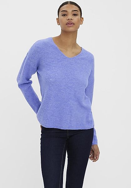 Vero Moda V-Ausschnitt-Pullover VMCREWLEFILE LS V-NECK günstig online kaufen