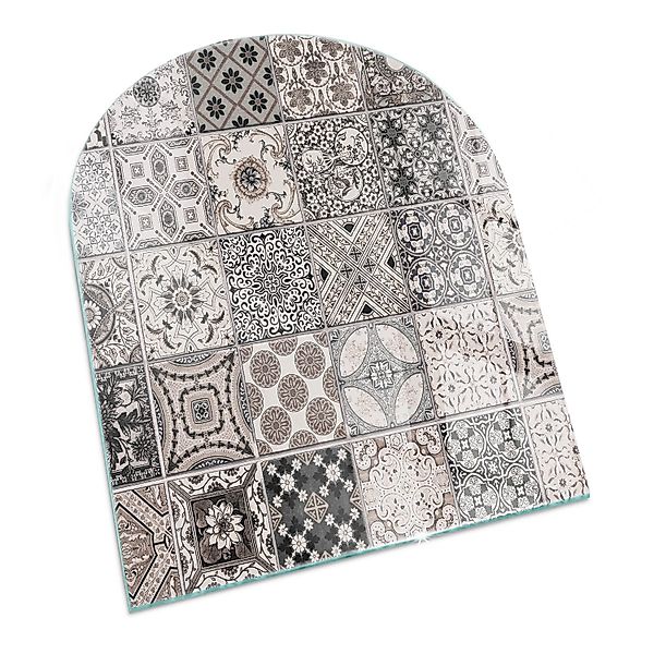 Tulup Glasplatte für Kamin Dekorative Fliesenmuster Glasplatte für Öfen Hal günstig online kaufen