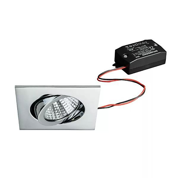 Brumberg LED-Einbaustrahlerset, schaltbar, chrom, quadratisch - 38364023 günstig online kaufen