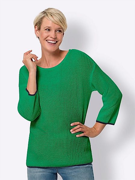 Sieh an! Strickpullover Rundhals-Pullover Langarm Struktur günstig online kaufen