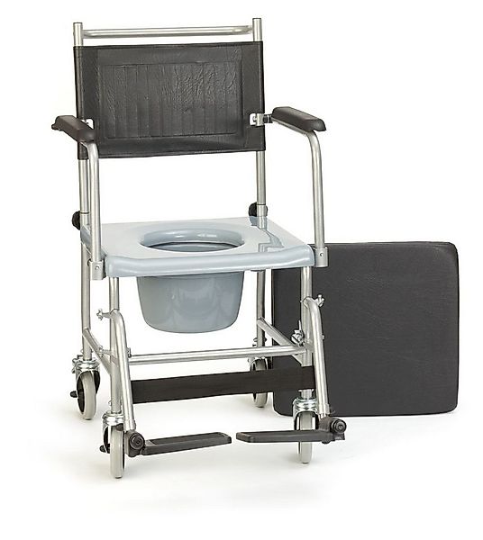 RUSSKA Dusch-Toilettenrollstuhl Toilettenstuhl fahrbar - Pulverbeschichtet günstig online kaufen