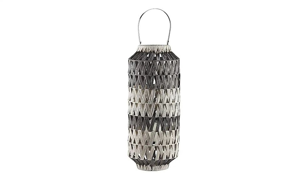 HOME STORY Laterne   ¦ grau ¦ PVC,Metall,Glas ¦ Maße (cm): H: 59,5  Ø: 25 A günstig online kaufen