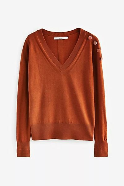 Next V-Ausschnitt-Pullover Pullover mit V-Ausschnitt und Knöpfen (1-tlg) günstig online kaufen