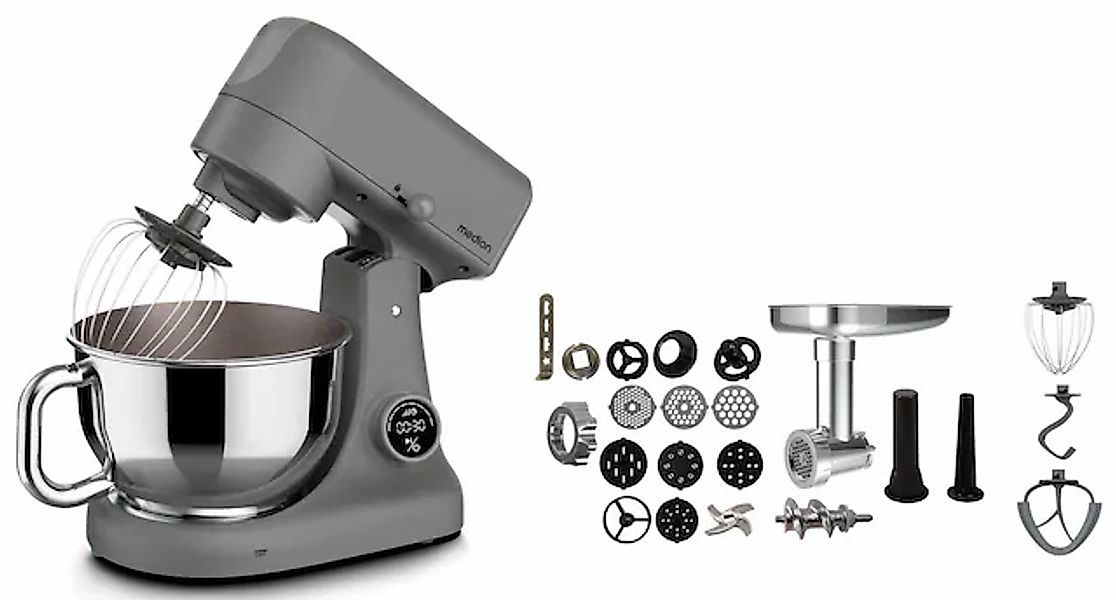 Medion® Küchenmaschine »MD 12600, 8 Geschwindigkeitsstufen, Impulsfunktion, günstig online kaufen