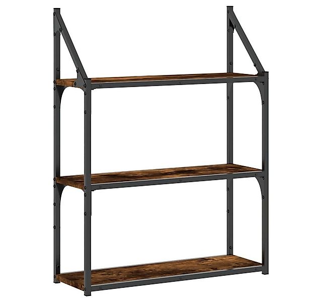 vidaXL Regal Wandregal 3 Fächer Räuchereiche 60x21x78,5 cm Holzwerkstoff, 1 günstig online kaufen