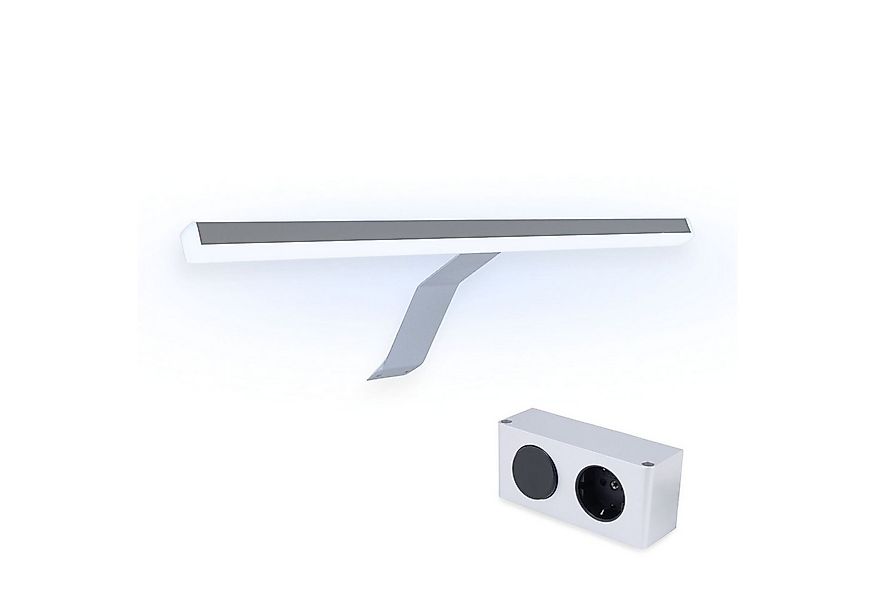 kalb Aufbauleuchte LED Aufbau Spiegelleuchte Lancea 34cm Steckdose & Schalt günstig online kaufen
