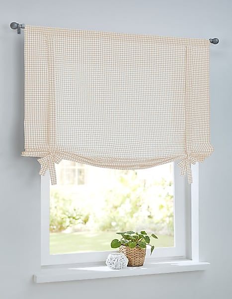 Kutti Bindegardine »Cottage Raffgardine«, (1 St.), kariert, Baumwolle, Stan günstig online kaufen