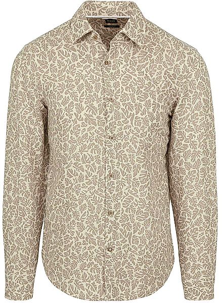 BOSS Hemd Leinen Druck Beige - Größe 39 günstig online kaufen