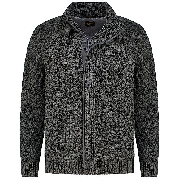 PME LEGEND Gefütterte Strickjacke Farbe anthrazit Größe: 4XL günstig online kaufen