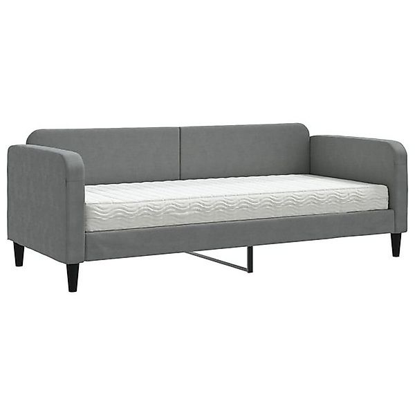 vidaXL Bett, Tagesbett mit Matratze Dunkelgrau 80x200 cm Stoff günstig online kaufen