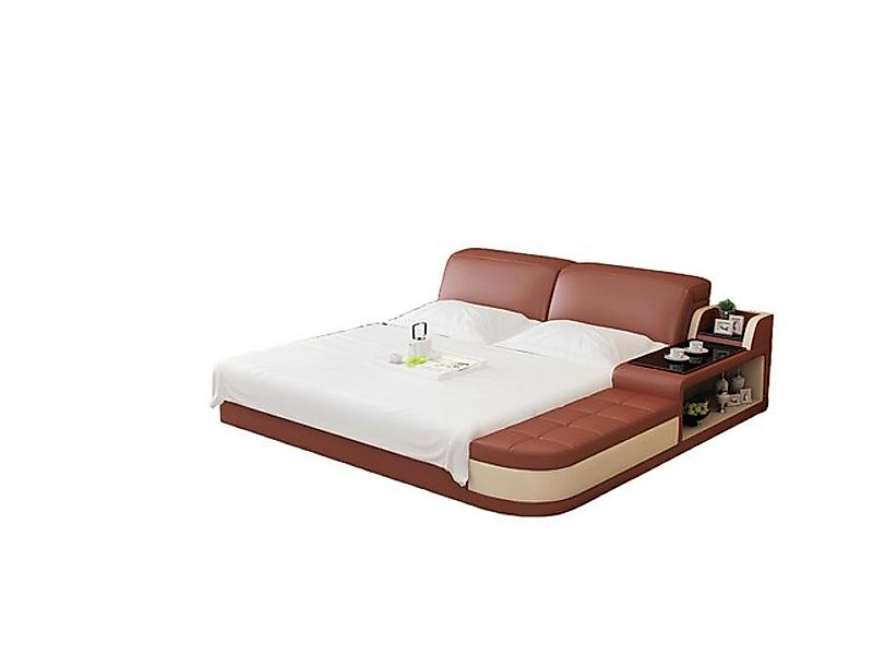 JVmoebel Bett Wasserbett Hotel Doppel Bett Betten Komplett Lederbett Polste günstig online kaufen