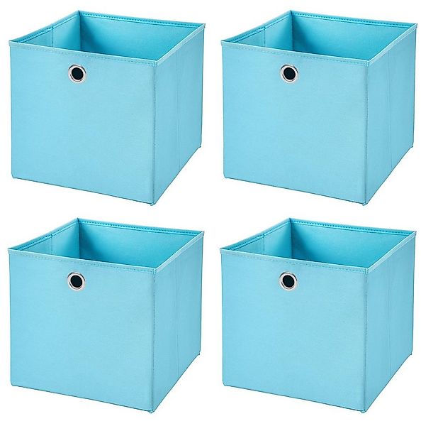 StickandShine Faltbox 4 Stück 33 x 33 x 33 cm Faltbox ohne Deckel Stoffbox günstig online kaufen