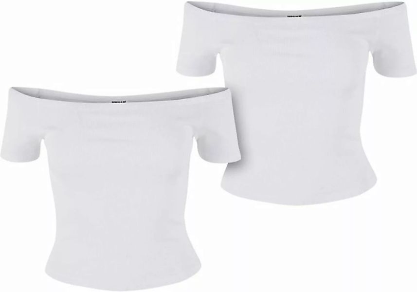 URBAN CLASSICS T-Shirt Ladies Organic Off Shoulder Rib Tee 2-Pack günstig online kaufen