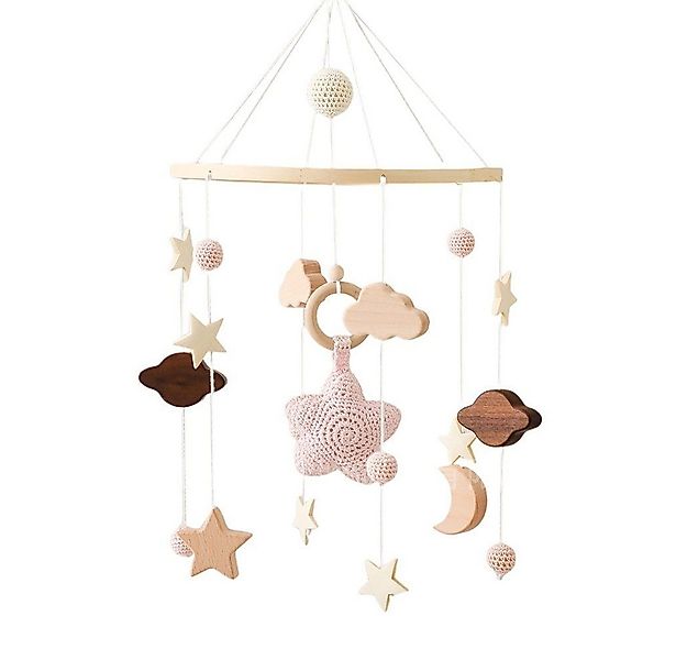 POPOLIC Mobile Baby Bettglocke mit Sterne Hölz Hängende Mobile Windspiel, H günstig online kaufen