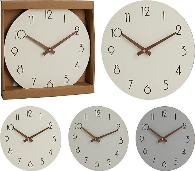 WANDUHR MDF 1 Stück 3 Sorten unsortiert Hellgrau / Beige / Grau günstig online kaufen