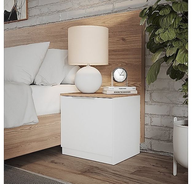 Vicco Nachtschrank Betti, Weiß/Sonoma, 50 x 50 cm mit 1 Türen günstig online kaufen
