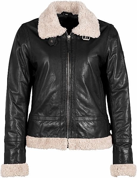 Mauritius Lederjacke GWPhilina mit Fellimitat, Reißverschluss, Schnallen günstig online kaufen