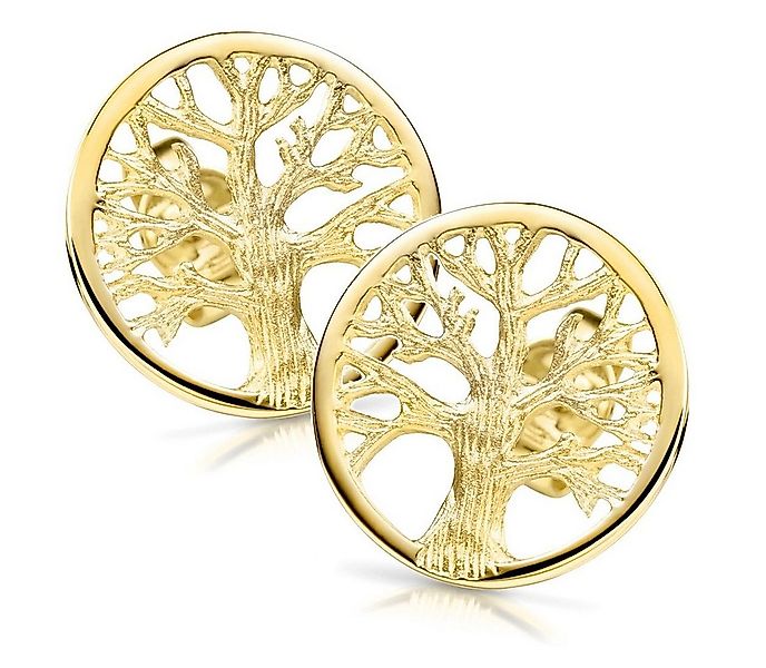 Materia Paar Ohrstecker Lebensbaum / Baum des Lebens Gold 9mm SO-380, Sterl günstig online kaufen