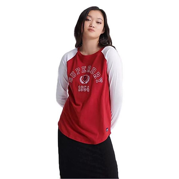 Superdry College Raglan Graphic Langarm-t-shirt M Chilli Pepper günstig online kaufen