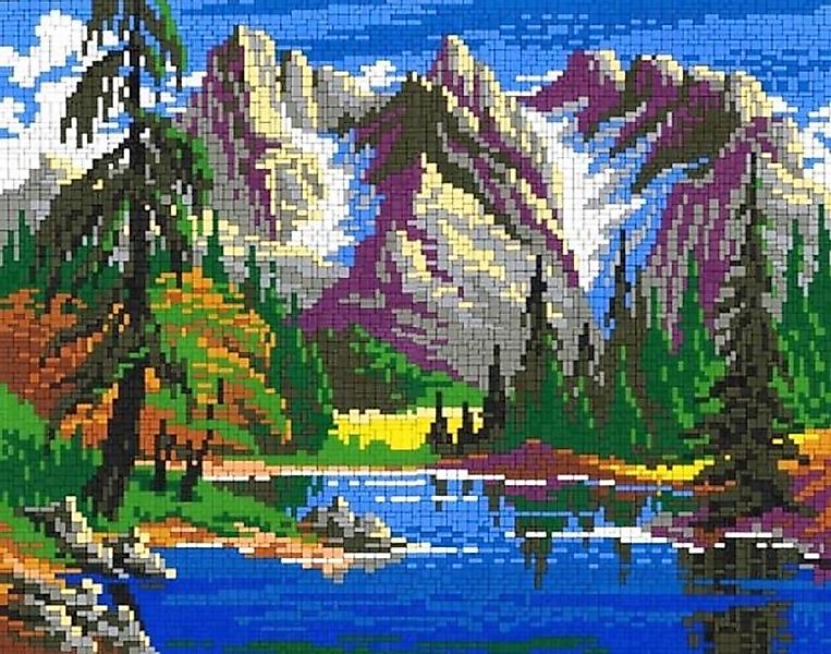 Stick it Steckpuzzle Bergsee, 8900 Puzzleteile, Bildgröße: 66 x 53 cm günstig online kaufen