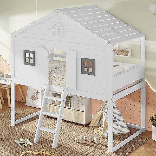 HAUSS SPOLE Kinderbett 90x200cm mit Treppe, günstig online kaufen