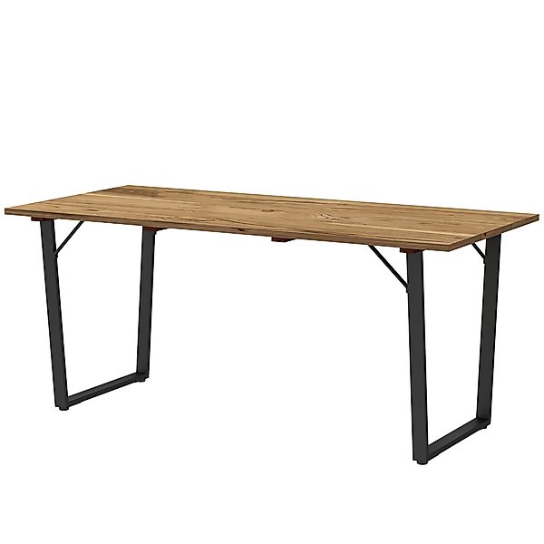 Outsunny Gartentisch Holz 175x80 cm Wetterfest Balkontisch mit Schirmloch B günstig online kaufen