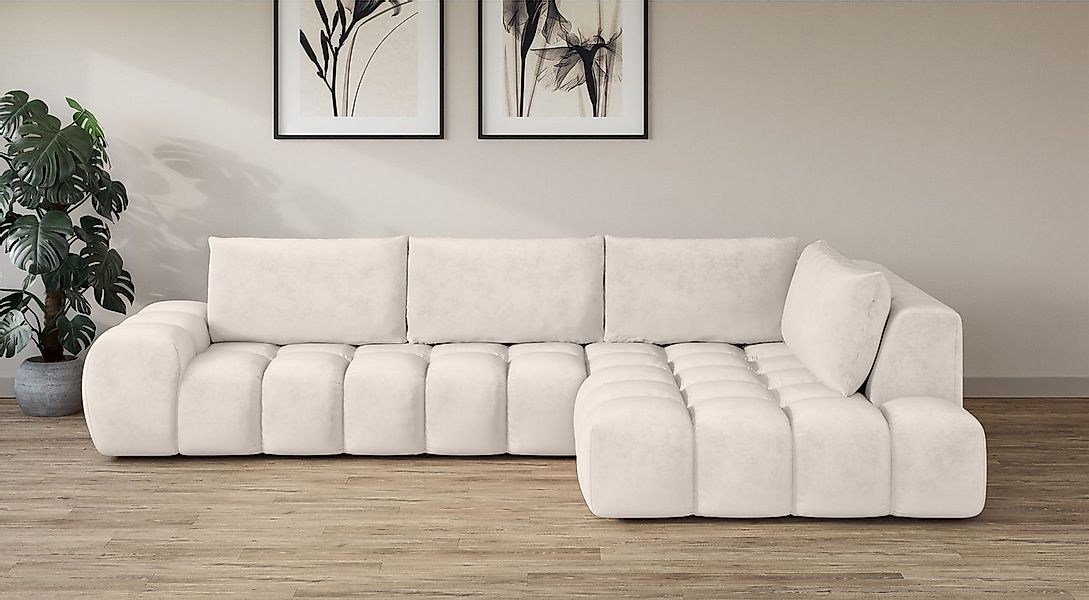 OTTO home Ecksofa AZITA L-Form, XXL 352 cm Designsofa in Bubble-Opitk, lose günstig online kaufen