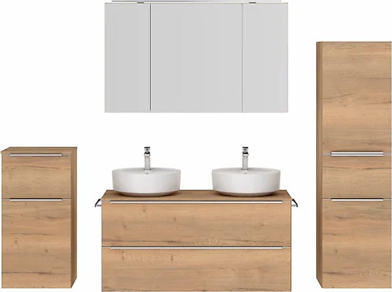 nobilia® Badmöbel-Set »Alvene« vormontiert, mit Soft-Close, 4 Stk. tlg. günstig online kaufen