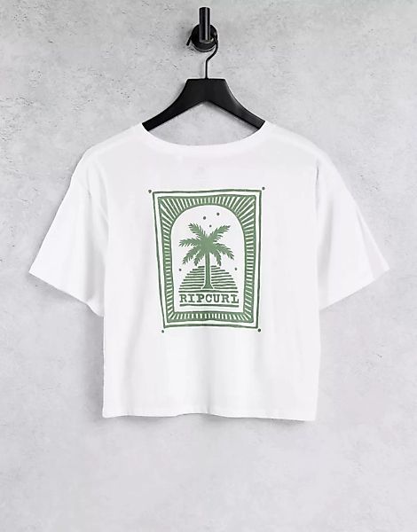 Rip Curl – Salty – Kurzes T-Shirt mit Print hinten in Weiß günstig online kaufen