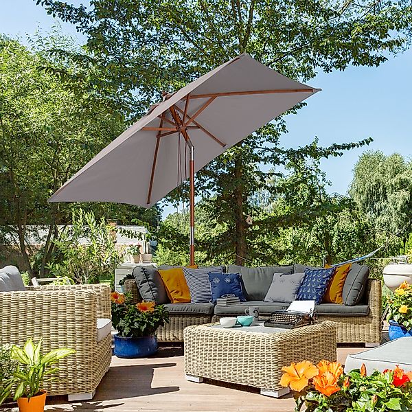 Outsunny Sonnenschirm Knickbar, LxB: 200x150 cm, günstig online kaufen