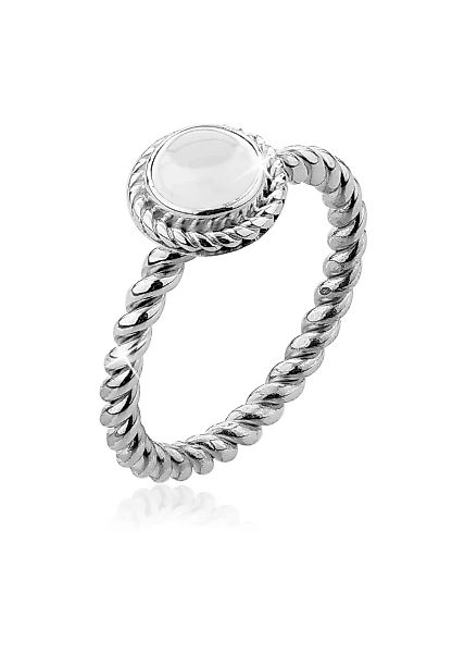 Nenalina Fingerring "Bergkristall Geburtsstein April Trend 925 Silber" günstig online kaufen