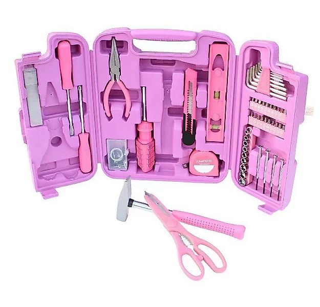 P & K Werkzeugset 96 Teiliges Werkzeugset Werkzeugkoffer in pink absolute H günstig online kaufen