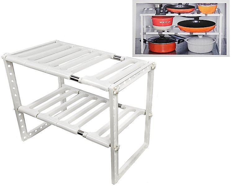 Yudu Badregal Waschbecken Küchenregal Unterregal Regal Ablage ausziehbar günstig online kaufen