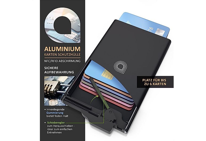 Aplic Kartenetui Karten Schutzhülle aus Alu für 6 Karten NFC / RFID Abschir günstig online kaufen