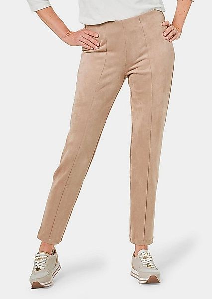 GOLDNER Stoffhose Moderne Leggings in trendigem Velourslederimitat günstig online kaufen