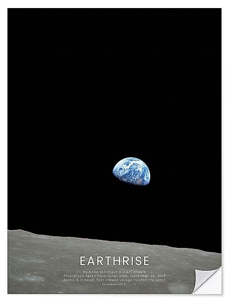 Posterlounge Wandbild Earthrise - Apollo 8, günstig online kaufen