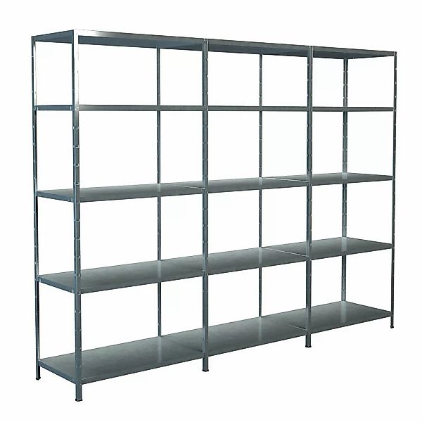 Schulte Steck-Grund- und 2 x Anbauregale 200 cm x 360 cm x 50 cm Verzinkt günstig online kaufen