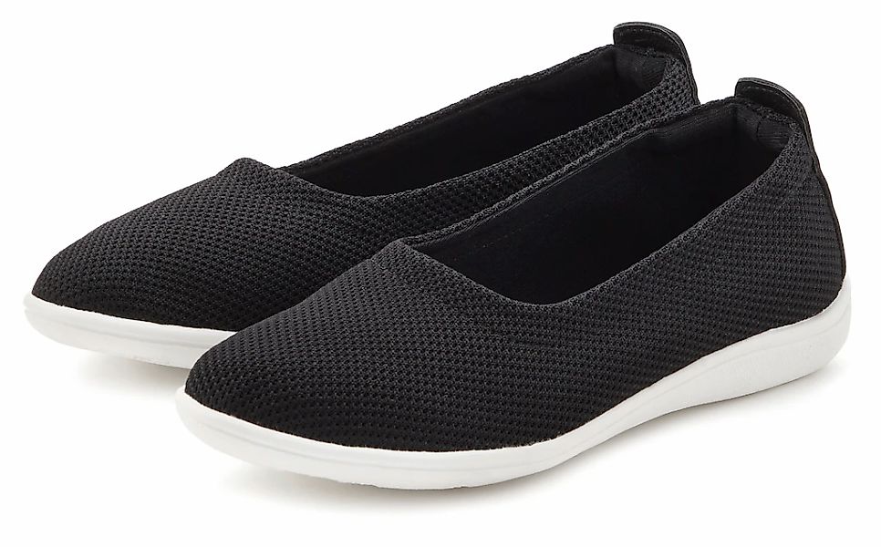 Vivance Slipper, Ballerina in leichter Mesh-Optik zum Reinschlüpfen VEGAN günstig online kaufen