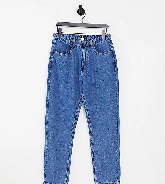 Daisy Street – Mom-Jeans aus gebleichtem Jeansstoff-Blau günstig online kaufen