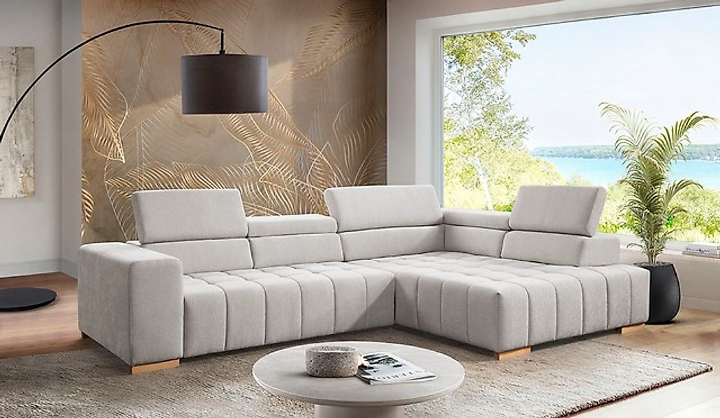 exxpo - sofa fashion Ecksofa »Elianos, hoher Sitzkomfort, aufwendige Kreuzs günstig online kaufen