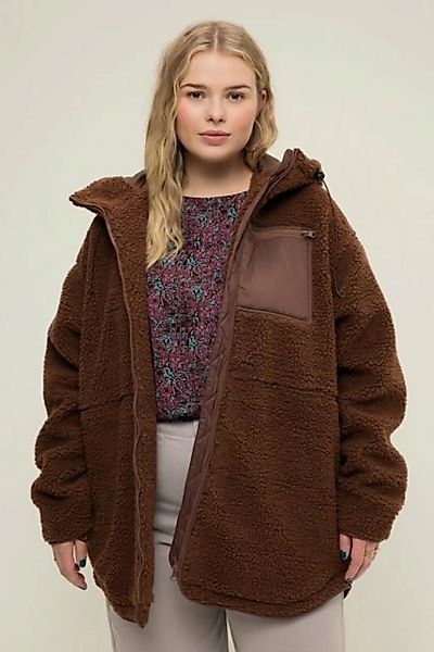 Studio Untold Softshelljacke Teddyjacke oversized Kapuze Langarm günstig online kaufen