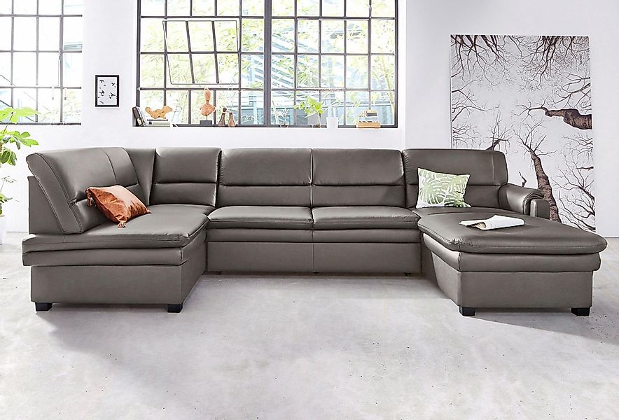 sit&more Wohnlandschaft "Pisa U-Form" mit Federkern, wahlweise mit Bettfunk günstig online kaufen