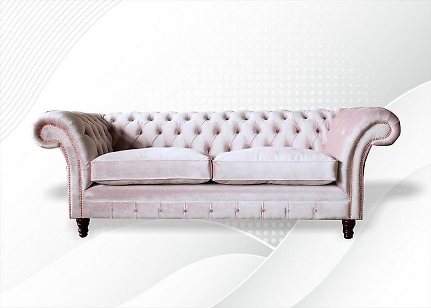 JVmoebel Chesterfield-Sofa Chesterfield Sofa hochwertig massiv Holz handgef günstig online kaufen