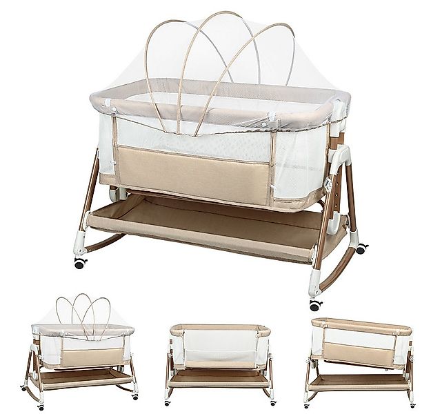 JEOBEST Beistellbett 3 in 1 Beistellbett Stubenwagen Babybett Baby-Reisebet günstig online kaufen