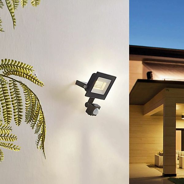 Prios Maikel LED-Außenstrahler, 20W, 1500lm, Metall, Sensor günstig online kaufen